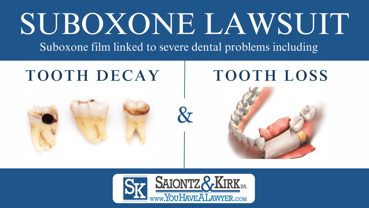 Suboxone Tooth Decay Lawsuit Saiontz & Kirk, P.A.